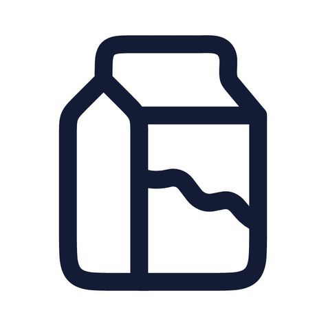 Milk Carton Icon | Stroke | Rounded | Hugeicons Pro Milk Icon, Milk Carton, Icon Font, Free Download, Print Design, Milk, Lounge