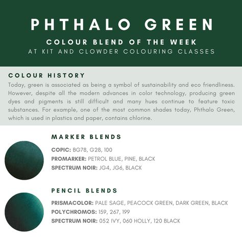 Goldenrod Color, Phthalo Green, Color Of The Week, Pencil Techniques, Colour Combinations Fashion, Spectrum Noir, Colored Pencil Techniques, Color Guide, Copic Coloring