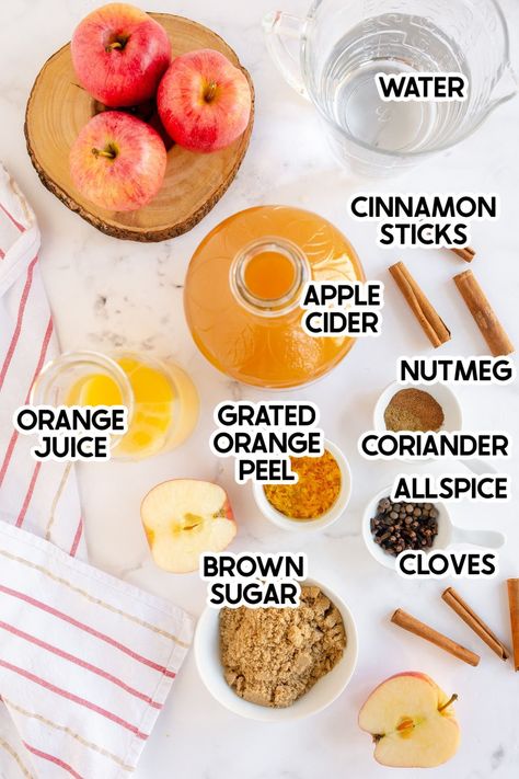 Apple Cider Ingredients, Apple Cider Uses, Warm Drinks Recipes, Hot Spiced Cider, Halloween Punch Recipes, Nordic Recipe, Apple Cider Recipe, Homemade Cookbook, Fall Drink