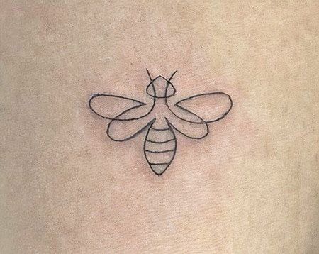 100 Inspiring Bee Tattoo Designs For 2022 - The Trend Spotter Bee Line Tattoo, Tattoo Animation, Animation Tattoo, Small Bee Tattoo, Firefly Tattoo, Designer Tattoo, Honey Bee Tattoo, Inspo Tattoo, Bumble Bee Tattoo