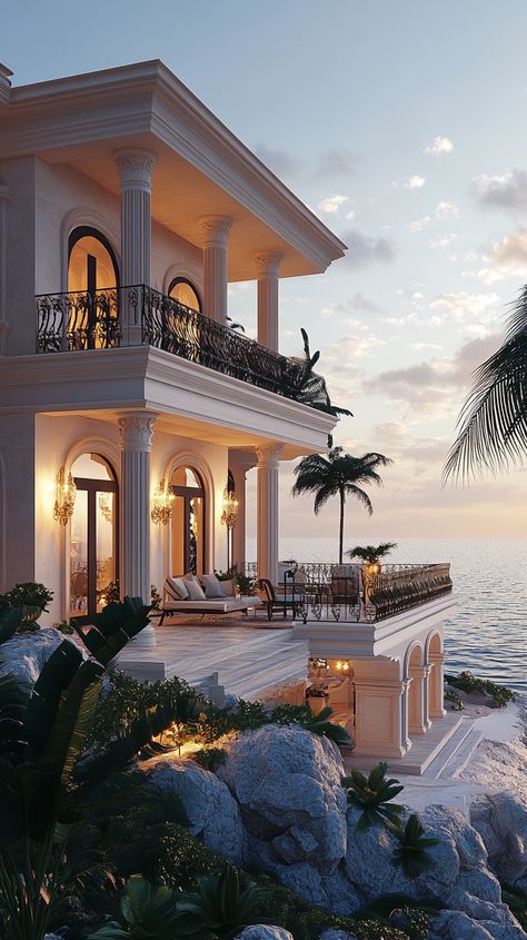 Oceanfront Mansion, Classic Mansion, Beach Mansion, Best Housewarming Gifts, Beautiful House Plans, Fantasy House, Beautiful House, Interior Trend, Housewarming Gifts