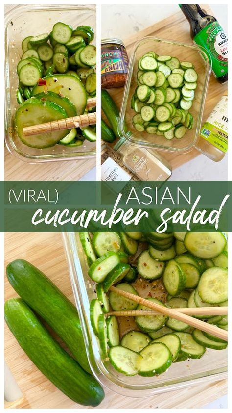 Asian Cucumber Salad Recipe, Iowa Food, Vietnamese Noodle Salad, Cucumber Snacks, Banana Oat Cookies, Thai Beef Salad, Asian Cucumber Salad, Super Salads, Asian Spices