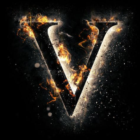 Illustration about Fire letter V. For your design. Illustration of blazing, grain, blaze - 50682246 Vishal Name Wallpaper, Name Wallpaper, Letter V, Your Design, Design Illustration, Stock Illustration, Design