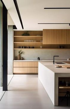 Minimalist Kitchen Design Inspiration, Japandi Kitchen Island, Scandi Kitchens, Japandi Kitchen, Kitchen Island Diy, Scandi Kitchen, Minimal Kitchen Design, Makeover Kitchen, Scandinavian Kitchen Design