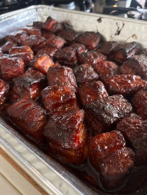 Pork Bite Perfection Bbq Pork Bites, Pork Loin Bites, Pork Bites Recipes, Buffalo Pork, Smoked Pork Chops, Pork Bites, Sticky Pork, Smoked Bbq, Chinese Pork