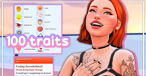 100 NEW TRAITS FOR THE SIMS 4! realistic, in depth, base game compatible okay these traits are next level amazing, i'm in love WATCH MY ... Sims 4 Toxic Trait, Sims 4 Realistic, Sims Traits, Sims 4 Traits, I'm In Love, Sims 4 Mods, In Depth, The Sims 4, The Sims