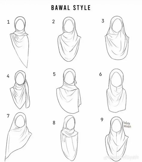 Hijab Styles Drawing, Hijab Fashion Illustration, Hijabi Cartoon, Style Hijab Simple, Hijab Drawing, Hijab Simple, Geometric Design Art, Oc Base, Fashion Drawing Dresses