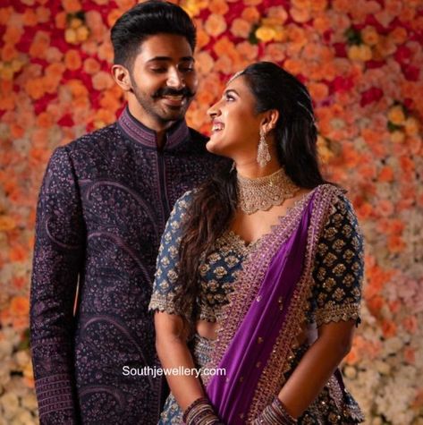 Niharika Engagement Photos, Ghagra Wedding Couple, Photo Poses For Engagement Indian, Niharika Wedding Photos, Engagement Ceremony Photo Poses, Engagement Photos Groom, Indian Wedding Reception Couple Poses, Niharika Konidela Marriage Pics, Niharika Konidela Engagement