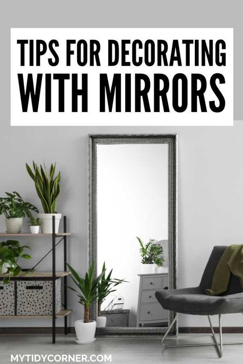 Mirror, mirror on the wall, discover how to decorate with mirrors and make your home the fairest of them all. Mirror decor is the key to unlocking a world of style and sophistication. Illuminate your space with our expert tips on using mirrors strategically. Here are expert tips for decorating with mirrors in your living room, bedroom etc. You will find these mirror decor ideas helpful. Large Mirror For Living Room, Large Hallway Mirror Ideas, How To Use Mirrors To Enlarge A Room, How To Decorate With Mirrors, Foyer With Mirror, Mirror Placement In Living Room, Mirror In Living Room Ideas, Wall Decor With Mirror, Mirrors In Living Room Ideas