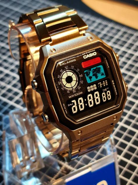 Casio AE-1200 modified watch naviforce watch Black Filter, Future Watch, Mens Watch Brands, Trendy Watches, Retro Watches, Color Filter, Custom Watch, Wristwatch Men, Watch Case