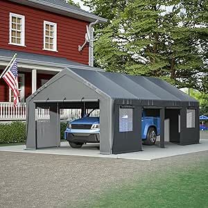 Free Standing Carport, Carport Tent, Portable Storage Sheds, Outdoor Furniture Protection, Steel Carports, Car Shelter, Portable Garage, Car Protection, Car Canopy