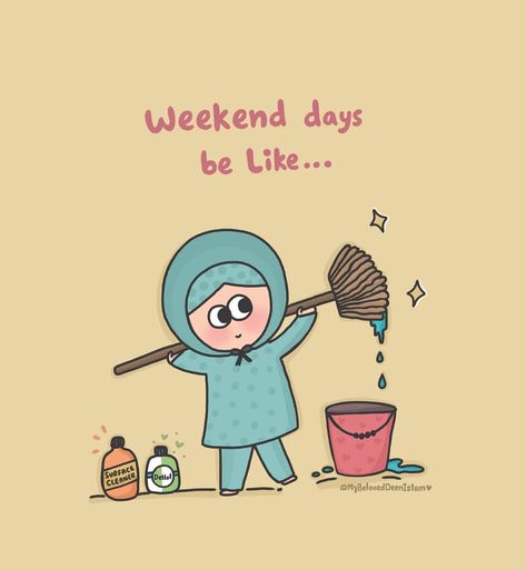 Hajra🌻 on Instagram: “My weekends are like cleaning the house🧹🙄 and Yours? Anyways wishing you all a pleasant weekend💛 . . . Tell me if you can relate with this…” Weekend Over Quotes, Aesthetic Highlight Covers Instagram Pink, Eid Quotes, Over It Quotes, Cleaning The House, Weekend Days, Funny Girly, Water Color Pencil, Weekend Quotes