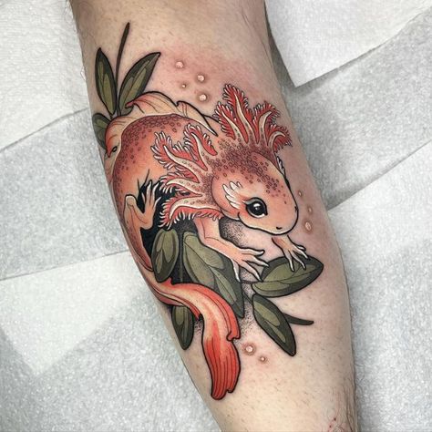 Traditional Axolotl Tattoo, Axolotl Reference, Beans Tattoo, Axolotl Tattoo, Colored Tattoos, Minimalistic Tattoos, Mayan Tattoos, Cool Beans, Pink Tattoo