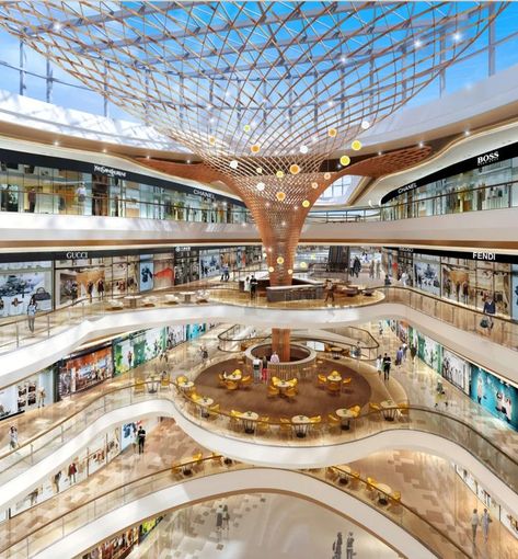 Shopping Centre Architecture, Shopping Center Architecture, Mall Interior, Shopping Mall Interior, Atrium Design, Shopping Mall Design, Shopping Mall Architecture, مركز ثقافي, Mall Design