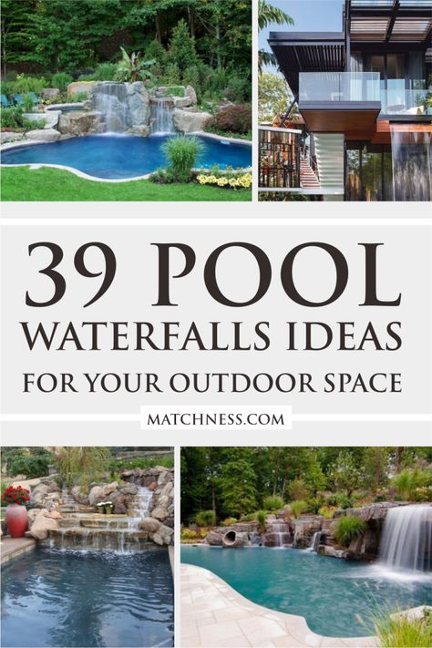 [PaidLink] 61 Swimming Pools Backyard Landscape Ideas Modern Guides You Have To See Straight Away #swimmingpoolsbackyardlandscapeideasmodern Swimming Pool Fire Features, Pool Rock Waterfall Ideas, Pool Waterfall Landscaping, Natural Backyard Pools, Swimming Pools Backyard Landscape, Small Patio Makeover, Swimming Pools Backyard Inground, Garden Ideas Patio, Pool Waterfalls