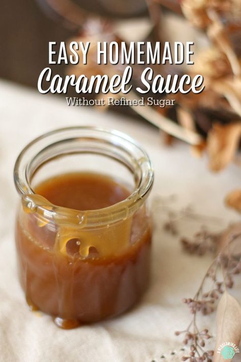 Easy Homemade Caramel Sauce {Refined Sugar Free} Easy Homemade Caramel Sauce, Easy Homemade Caramel, Easy Caramel, Caramel Recipes Sauce, How To Make Caramel, Homemade Caramel Sauce, Fall Foods, Salted Caramel Sauce, Caramel Recipes