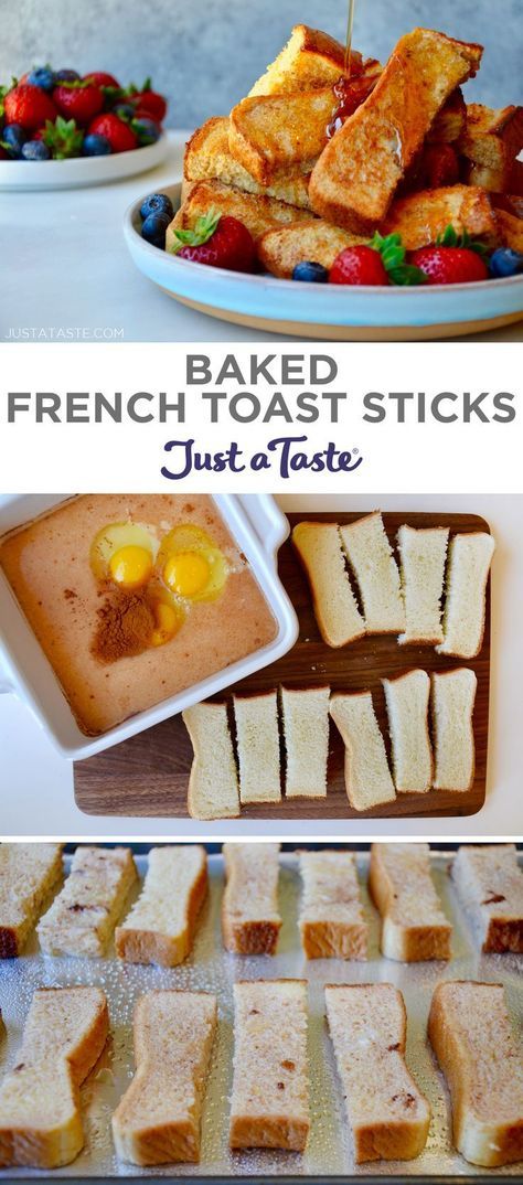 Baked French Toast Sticks (Freezer-Friendly!) recipe from justataste.com #recipes #breakfast #mealprep Baked French Toast Sticks, Cheesecake French Toast, Breakfast Ideas Healthy, Croissant French Toast, Stuffed French Toast Cream Cheese, Baked French Toast Casserole, French Toast Bake Recipe, Delicious French Toast, Baked French Toast