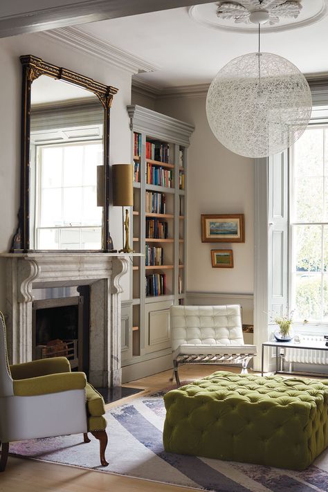 See Inside This Early Victorian Terraced House - The Gloss Magazine Terrace House Living Room, Victorian Sitting Room, Victorian Terrace Interior, Victorian Terraced House, Victorian Living Room, Victorian Terrace House, Edwardian House, Neutral Paint, Victorian Terrace