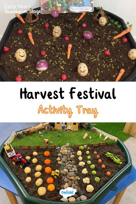 Explore harvest festival with early years children using these lovely ideas. Want more resources? Click on the pin Harvest Festival Crafts, Farmer Duck, Harvest Activities, Harvest Crafts, Harvest Festivals, Nursery Planning, Early Years Foundation Stage, Eyfs Activities, Nursery Activities