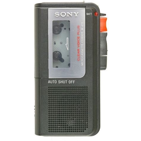 Sony M 470 Microcassette Handheld Voice Recorder Micro Cassette w Tape... ❤ liked on Polyvore featuring filler Cassette Tape Recorder, Retro Future, Voice Recorder, Daisy Jones, Tape Recorder, For The Record, Night Shift, Recorders, Retro Futurism