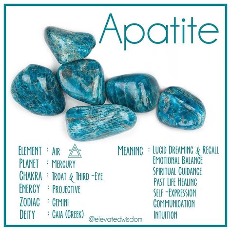 Elevated Wisdom Crystal Shop on Instagram: “💙Blue Apatite💙 is a beautiful crystal with amazing flash & interesting mottling, all in hues of tropical blue💙⚡️💙 Apatite has strong…” Crystal Meanings Charts, Crystal Seashells, Crystal Uses, Pendulum Dowsing, Crystal Aesthetic, Crystal Grids, Crystals Healing Properties, Rock Minerals, Spiritual Crystals