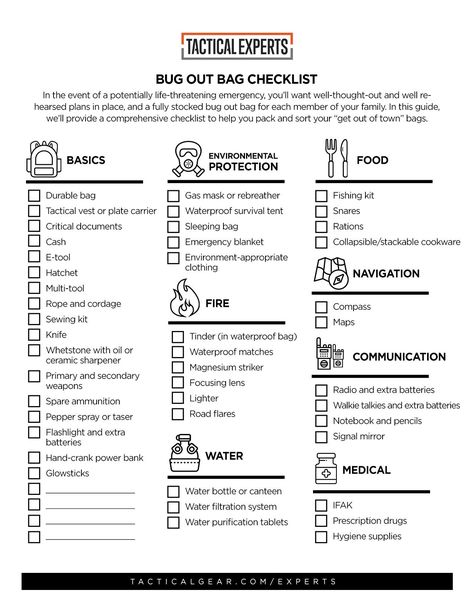 Survival Bug Out Bag, Survival Kit Checklist, Bug Out Bag Food List, Diy Bug Out Binder, Bug Out Bag Family Checklist, Bug Out First Aid Kit, Prep Bag Emergency Preparedness, Survival Needs List, Simple Bug Out Bag