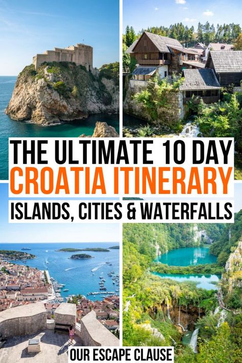 The Ultimate 10 Day Croatia Itinerary: everything you need to know to pull off the perfect trip to Croatia!  10 days in croatia | croatia itinerary | trip to croatia | croatia vacation | croatia holiday | things to do in croatia | where to go in croatia | best places to visit in croatia | things to do in dubrovnik | things to do in plitvice lakes national park croatia | things to do in split | things to do in hvar | things to do in zagreb croatia Things To Do In Croatia, Croatia Itinerary, Croatia Vacation, Travel Croatia, Croatia Travel Guide, Croatia Holiday, Visit Croatia, Romantic Travel Destinations, Zagreb Croatia