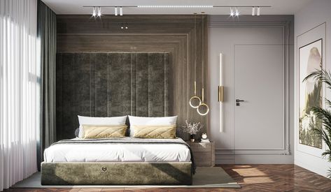 Olive on Behance Materials Board Interior Design, Interior Design Graphic, Modern Bedroom Interior, Luxury Bedroom Design, Luxury Living Room Design, Design Door, Bed Back, Bedroom Bed Design, Living Room Design Decor