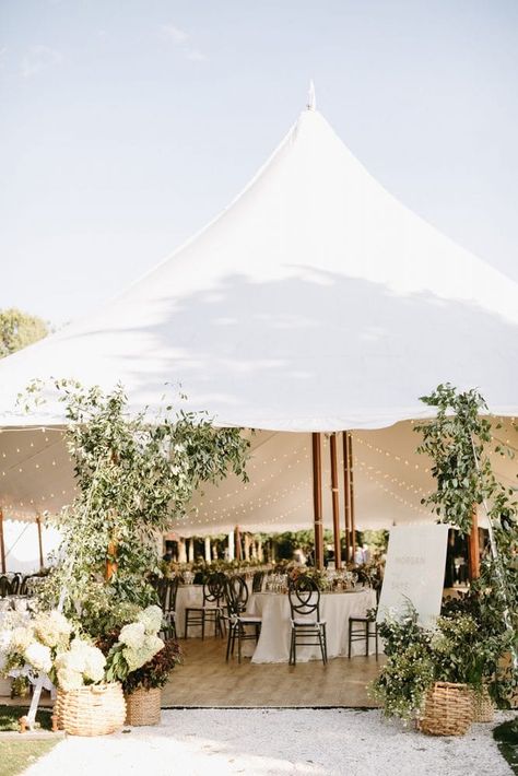 Tent entrance ideas Wedding Tent Entrance Flowers, Hampton Marquee Wedding, Modern French Country Wedding, Sail Tent Wedding Reception, Sail Cloth Tent Wedding Decor, Wedding Tent Florals, Tented Wedding Decor, Summer Tent Wedding, Boho Coastal Wedding