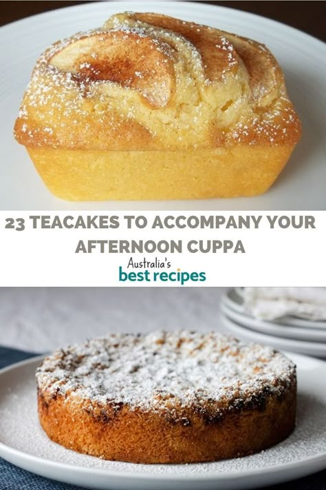 British Cakes Afternoon Tea, British Tea Cakes Recipes, Australian Tea Cake, Afternoon Tea Cakes Recipes, English Tea Cakes Recipes, British Pudding Recipes, Morning Tea Ideas, Tea Time Recipes, Morning Tea Recipes