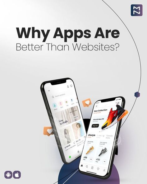 Do you rely on only a website for your eCommerce business?
Well data speaks volumes about the potential of apps in scaling business results. Shouldn't you be trying apps too? 
Create your app at https://bit.ly/3PCajYO Mobile App Development Social Media Post, Mobile App Social Media Post, It Services Post, App Development Ads, Mobile App Development Creative Ads, App Advertising Design, App Development Creative Ads, Website Design Ads, Mobile App Ads