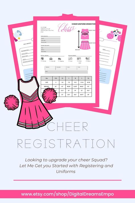 Enhance your team's performance and create a cohesive and dynamic cheerleading squad with our Cheerleader Information Form. It's time to bring out the best in your cheerleaders! In Home Childcare, Home Childcare, Cheerleading Squad, Cheer Squad, Cheer Uniform, Emergency Contact, Contract Template, Order Form, I Got You