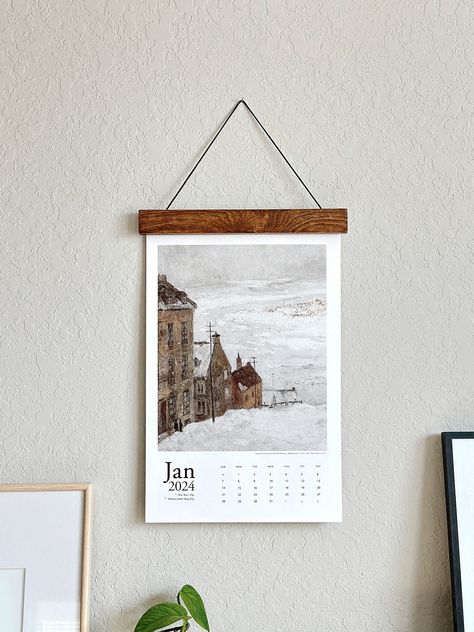 2024 Calendar vintage art 2024 Wall Calendar, Calendar On Wall, Office Wall Calendar, Paint Calendar, 2024 List, Calendar Vintage, Calendar Holder, Wall Calendar Design, Vintage Art Wall