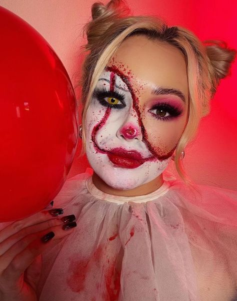 Here in this post you will find :  25 Fantastic Edgy Hair and Makeup Looks to Try for Halloween Cosmetology Halloween Contest, Crazy Clown Makeup Halloween, Spooky Halloween Makeup Looks, Halloween Chucky Makeup, Glam Gore Makeup, 30 Days Of Halloween Makeup, Half And Half Makeup, Scary Halloween Face Paint, Halloween Face Makeup For Women