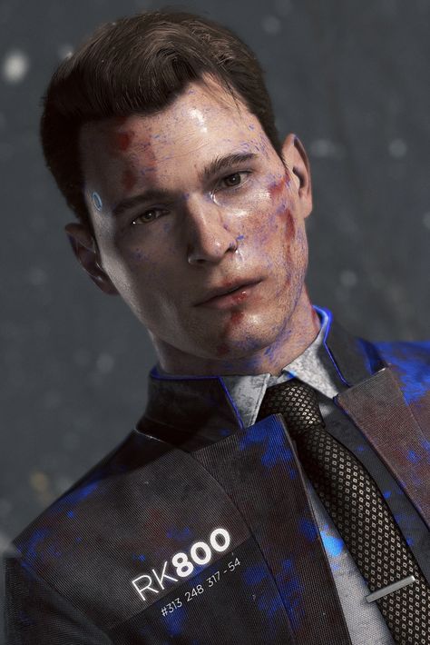 Detroit Become Human Rk900, Conner Detroit Become Human, Detroit Become Human Art, Conner Dbh, Bryan Dechart Connor, 28 Stab Wounds, Detroit Become Human Game, Connor And Hank, Connor Detroit Become Human