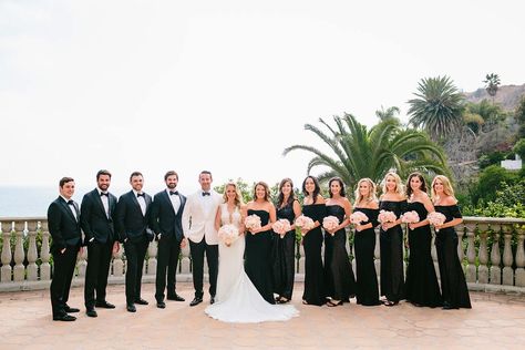 Blake Tie Wedding, Bridesmen Attire, Khaki Groomsmen, Aesthetic Vintage Outfits, Grey Tux, White Tux, Black Bridesmaids, Sequin Bridesmaid Dresses, Couple Engagement Pictures