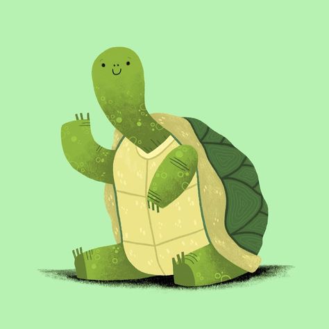 Turtle Standing Up Drawing, Illustration Sea Animals, Tortoise Art Illustration, Turtle Character Illustration, Turtle Illustration Character, Cute Turtle Illustration, Turtle Drawing Cartoon, Turtle Cute Drawing, Cute Tortoise Drawing