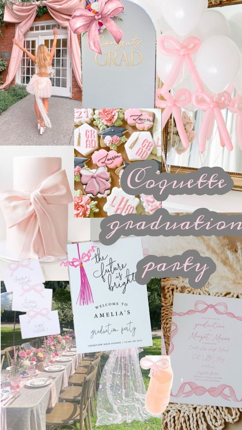 Coquette Graduation, Graduation Brunch, Nursing School Graduation Party, High School Graduation Cap, Graduation Party Planning, Graduation Party Ideas, Nursing School Graduation, Grad Party Decorations, Country Senior Pictures