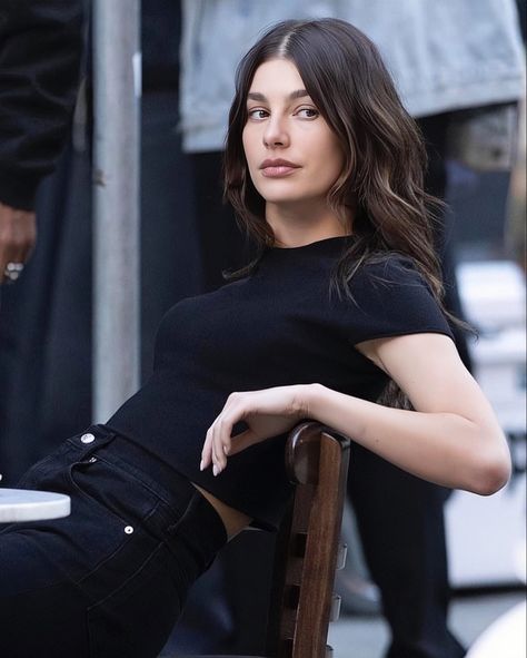 Calvin Klein Shoot, Camilla Morrone, Black Cropped Top, Campaign Shoot, Models Off Duty Style, Camila Morrone, Top And Jeans, The Big Apple, Fbi Agent