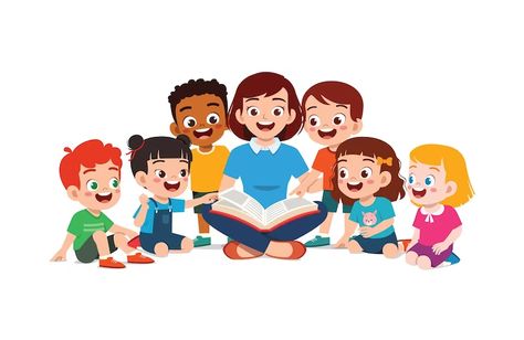 Premium Vector | Teacher read story book while student sit and listening Student Picture, Student Cartoon, Kids Reading Books, Read Story, Kid Boy, Cartoon Background, Boys Playing, Art Drawings For Kids, Cartoon Images