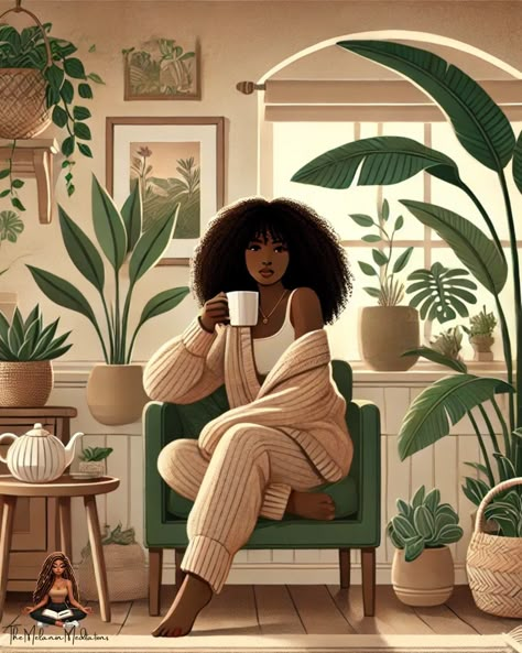 Black Women Aesthetic Pictures, Self Peace Aesthetic, Taking Picture Aesthetic, Self Care Vision Board Aesthetic, Vision Board Pictures Self Care, Peace Of Mind Aesthetic, Self Growth Art, Self Care Illustration Art, Calm Life Aesthetic