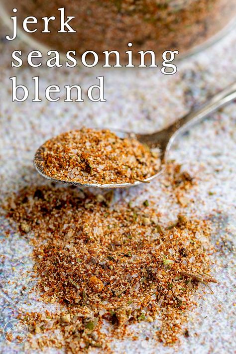 This homemade Jamaican Jerk Seasoning Blend is the perfect way to add heat and flavor to your food. Jamaican Jerk Seasoning is a delicious blend of spices commonly used in Jamaican cuisine, and it can be used to add some serious Caribbean flavor to chicken, pork, fish, and even vegetables. It's super easy to make, and you can adjust the heat level to your liking. Pizza Seasoning Recipe, Food Jamaican, Jerk Seasoning Recipe, Jamaican Seasoning, Rice Seasoning, Jamaican Jerk Seasoning, Jerk Pork, Pork Seasoning, Flavorful Meals