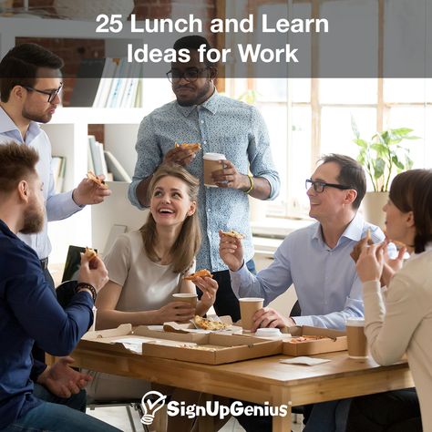 25 Lunch and Learn Ideas for Work Lunch And Learn Ideas For Work, Working Lunch Meeting Ideas, Fun Work Lunch Themes, Fun Faculty Meeting Ideas, Lunch Time Workout Office, Work Meeting Theme Ideas, Lunch And Learn Ideas Corporate, Pomodoro Time, Social Work Month