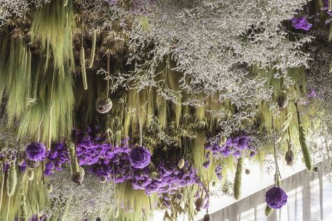 Flower Hallway, Chelsea Flower, Chelsea Flower Show, House Beautiful, Art Installation, Flower Show, Installation Art, Ultra Violet, Floral Art