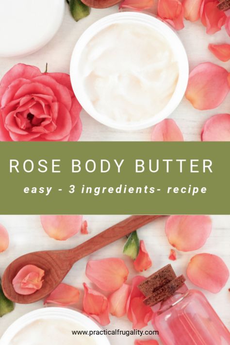 Rose Body Butter Diy, Rose Scented Body Lotion, Rose Body Oil Diy, Rose Body Butter Recipe, Homemade Apothecary, Cauldron Ideas, Mango Butter Lotion, Shea Butter Diy, Body Butter Packaging