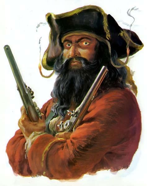 Pirate Character, Edward Teach, Famous Pirates, Pirate Stuff, Black Beard Pirate, Black Beards, Character Traits, Pirate Life, The Pirate