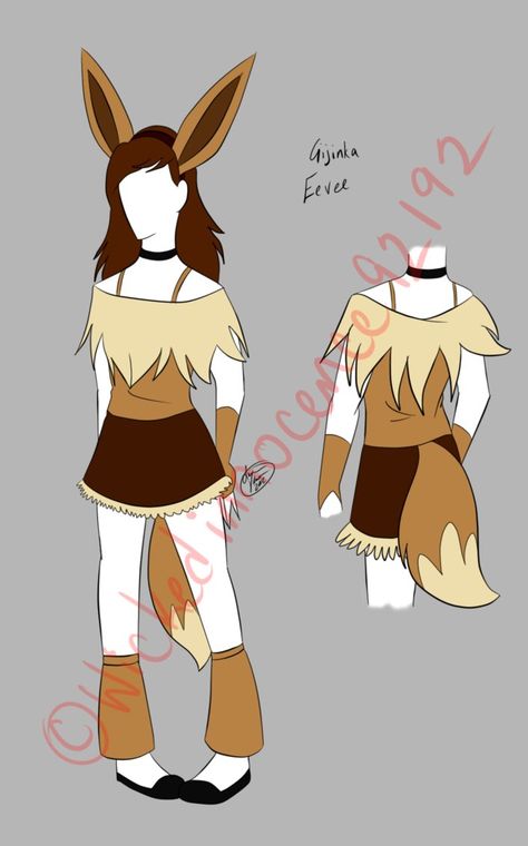 Gijinka Eevee Cosplay Design by Illogicat Eevee Cosplay, Cosplay Design, Expo Ideas, Pokemon Costumes, Pokemon Halloween, Pokemon Clothes, Pokemon Craft, Cosplay Armor, Pokemon Cosplay