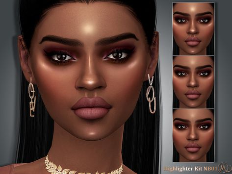 Orchid Lipstick, Skin Highlighter, Cc Makeup, The Sims 4 Skin, Makeup Cc, Skin Details, Sims 4 Cc Makeup, Sims 4 Cc Skin, Sims Four