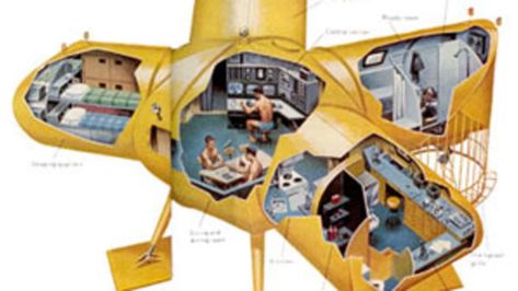 Under the Sea: 5 Underwater Human Habitats | Mental Floss Underwater Habitat, Marine Archaeology, Jacques Yves Cousteau, Jacques Cousteau, Deep Sea Diving, Underwater City, Undersea World, Water House, Sci Fi Models