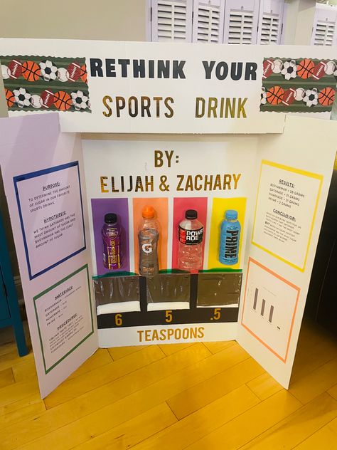 Jr High Science Fair Projects, Sports Related Science Fair Projects, Soccer Science Fair Projects, Science Fair Projects For 5th Grade, Sports Science Fair Projects, 10th Grade Science Fair Projects, Science Projects High School, Football Science Fair Projects, Rethink Your Drink Science Project